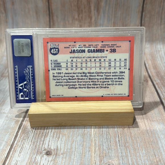 1991 Topps Traded Jason Giambi #45T PSA Mint 9 Baseball Card Item #ME517 - Picture 3 of 3